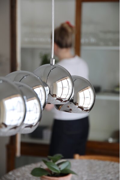 Markslöjd 109168 - Luster na lankách CUPOLO 7xE14/40W/230V lesklý chróm