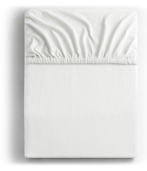 Biela napínacia plachta jersey 120x200 cm Amber – Restilo