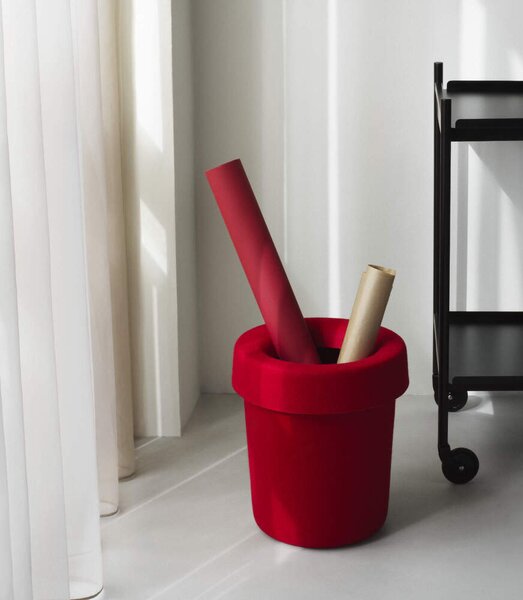 Normann Copenhagen Odpadkový kôš Hide, bright red