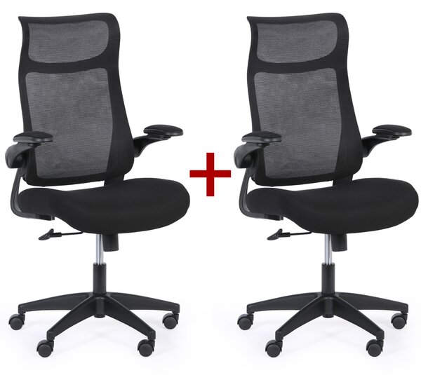 Kancelárske kreslo LUCKY 1+1 ZADARMO, čierna