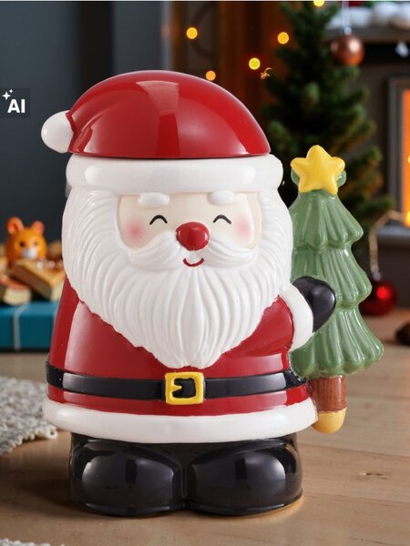 Sinsay - Úložný box v tvare Santa Clausa - červená