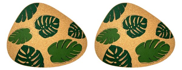 KORKII, Korkové prestieranie MONSTERA 2 kusy, 0504544