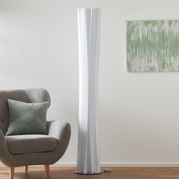 Stojacia lampa Slamp Bach, výška 184 cm, biela, Biela / opálová, Obývacia izba / jedáleň, Plast, Dizajn