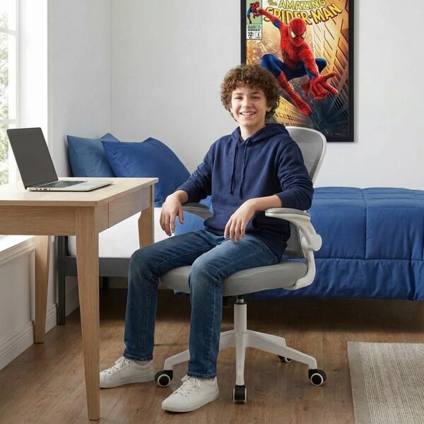 Detská otočná stolička Neoseat LEXI — látka, sivá