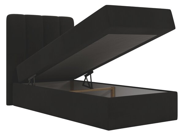 Čalúnená boxspring posteľ Magic Mini 100x200 - čierna