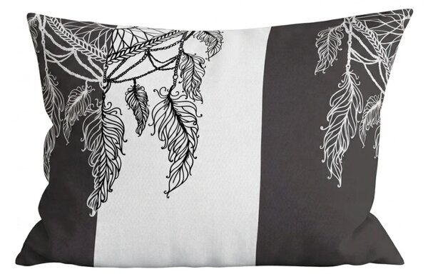 Obliečka na vankúš z mikrovlákna TIRSO 70x90 cm, sivo-biely