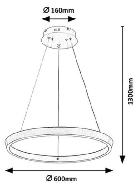 Rabalux 72402 LED závesné stropné svietidlo Nevira | 36W integrovaný LED zdroj | 2520lm | 3000-6500K | diaľkové ovládanie | stmievač | na lanku | hnedá