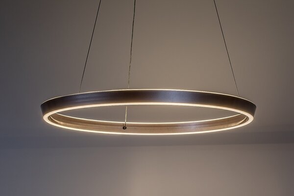 Rabalux 72402 LED závesné stropné svietidlo Nevira | 36W integrovaný LED zdroj | 2520lm | 3000-6500K | diaľkové ovládanie | stmievač | na lanku | hnedá