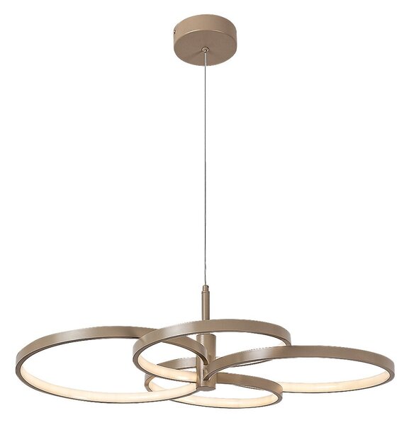 Rabalux 72401 LED závesné stropné svietidlo Isidora | 70W integrovaný LED zdroj | 5600lm | 3000-6500K | diaľkové ovládanie | stmievač | na lanku | béžová