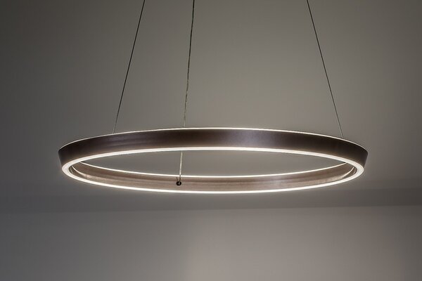 Rabalux 72402 LED závesné stropné svietidlo Nevira | 36W integrovaný LED zdroj | 2520lm | 3000-6500K | diaľkové ovládanie | stmievač | na lanku | hnedá