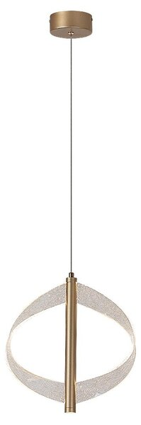 Rabalux 72464 LED závesné stropné svietidlo Olyssia | 8W integrovaný LED zdroj | 340lm | 3000K | na lanku | zlatá