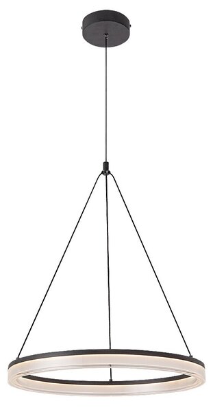 Rabalux 72478 LED závesné stropné svietidlo Seraphiel | 24W integrovaný LED zdroj | 1610lm | 3000-6500K | diaľkové ovládanie | stmievač | na lanku | čierna