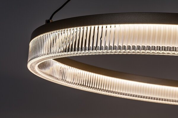Rabalux 72471 LED závesné stropné svietidlo Rivona | 24W integrovaný LED zdroj | 1700lm | 3000-6500K | diaľkové ovládanie | stmievač | na lanku | zlatá