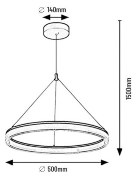 Rabalux 72478 LED závesné stropné svietidlo Seraphiel | 24W integrovaný LED zdroj | 1610lm | 3000-6500K | diaľkové ovládanie | stmievač | na lanku | čierna