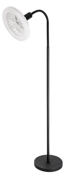 Rabalux 74031 stojacia lampa Venturo | 16W E27 | 1600lm | 3000-6500K | vypínač | čierna