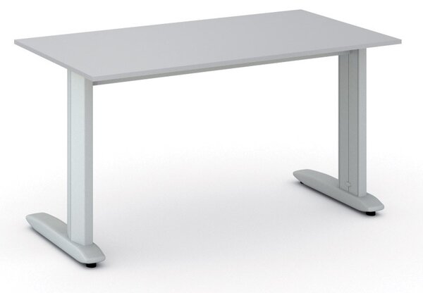 Kancelársky písací stôl PRIMO FLEXIBLE, 140x80 cm, sivá