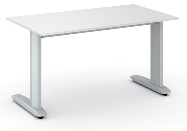 Kancelársky písací stôl PRIMO FLEXIBLE, 140x80 cm, biela