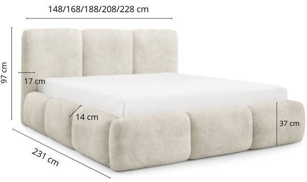 MEBLINE Čalúnená posteľ BLASE 120x200 coral 35