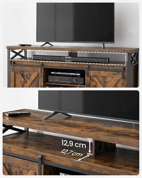 SONGMICS Televízny stolík v industriálnom štýle 147 x 76 cm