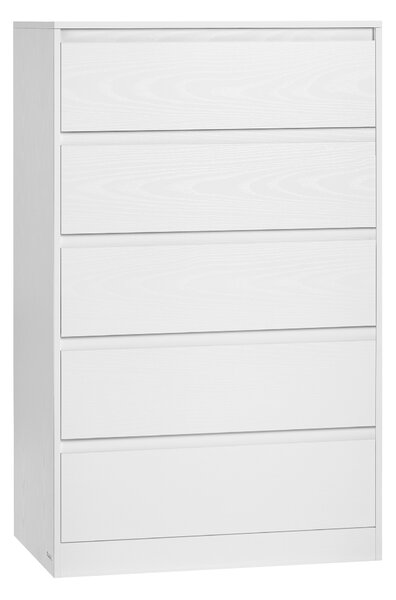 VASAGLE Komoda KAYLIN s 5 zásuvkami 60 x 97 x 40 cm, biela