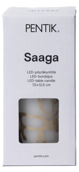 Pentik LED sviečka Saaga, zlatá