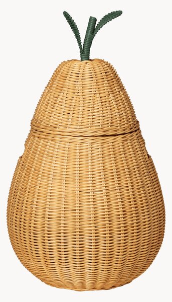 Ručne vyrobený detský ratanový úložný košík Pear