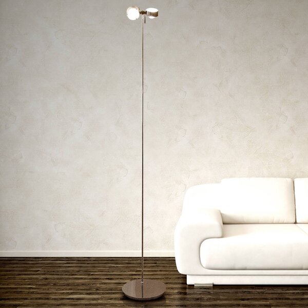 Flexibilná stojacia lampa PUK FLOOR, chróm, 2 svetlá