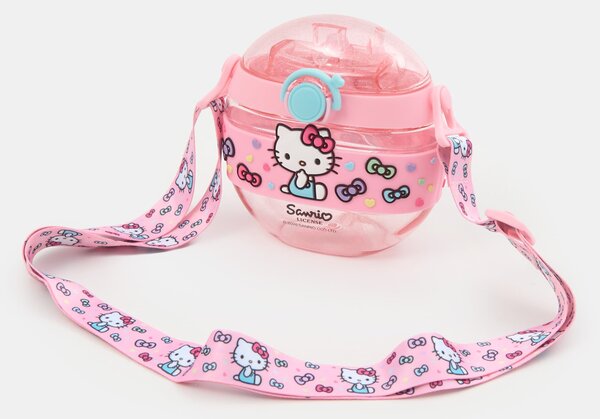 Sinsay - Fľaša na vodu s rúčkou a slamkou Hello Kitty - viacfarebná