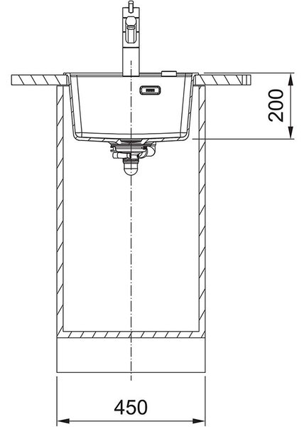 Franke MRG 610-37 RTL SK 114.0661.442 - Kuchynský drez, šedý kameň, 410x510,sifón,E77000.178