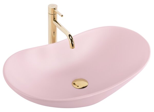Umývadlo na dosku REA ROYAL Powder Pink Matt