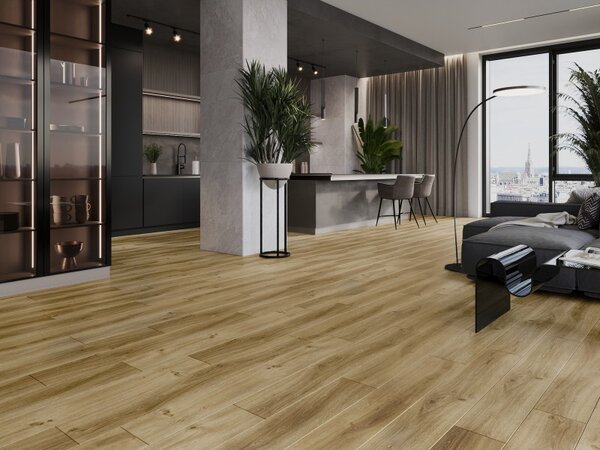 Mexen Amsterdam vinylové panely 1240 x 182 mm SPC 6,5 mm, podložka IXPE 1,5 mm, 4 V-spára, Dub - F1042-1240-182-505-4V1-01