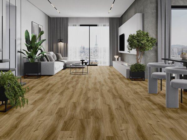 Mexen Amsterdam vinylové panely 1240 x 182 mm SPC 6,5 mm, podložka IXPE 1,5 mm, 4 V-spára, Dub - F1042-1240-182-505-4V1-01