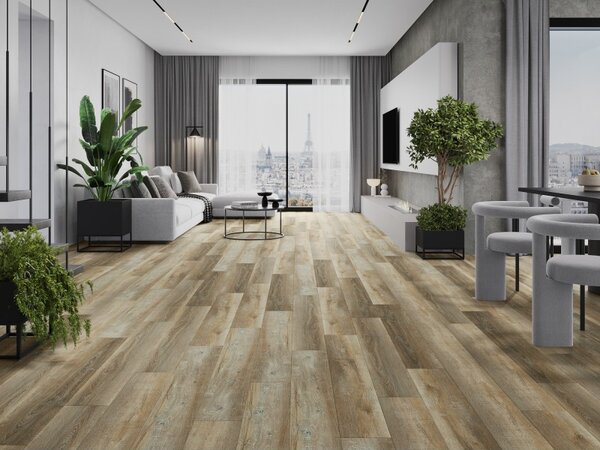 Mexen Cortland vinylové panely 1240 x 182 mm SPC 6,5 mm, podklad IXPE 1,5 mm, 4 V-drážka, Dub - F1008-1240-182-505-4V1-01