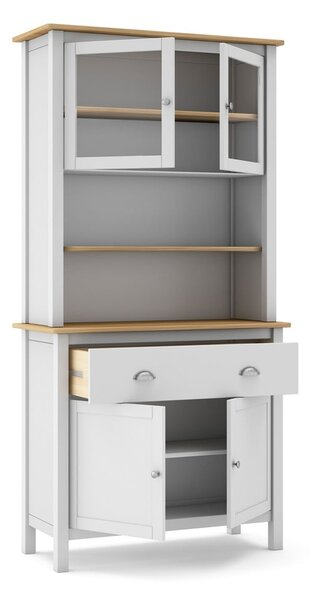 Biela vitrína z borovicového dreva 90x180,5 cm Misti – Marckeric