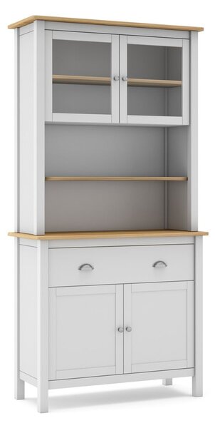 Biela vitrína z borovicového dreva 90x180,5 cm Misti – Marckeric