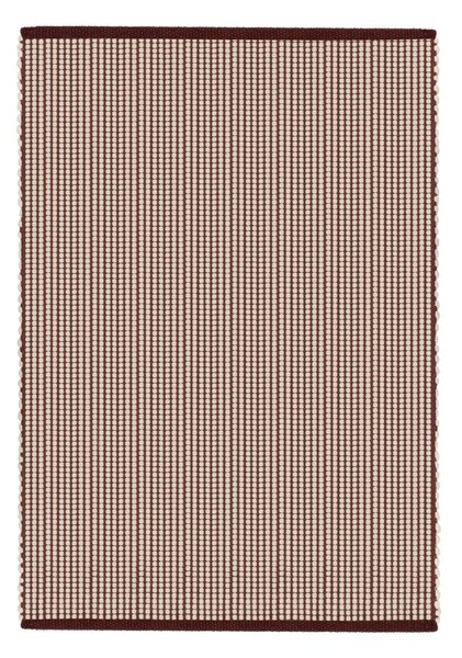 Vínovočervený/v prírodnej farbe ručne tkaný vlnený koberec 140x200 cm Talo – noo.ma