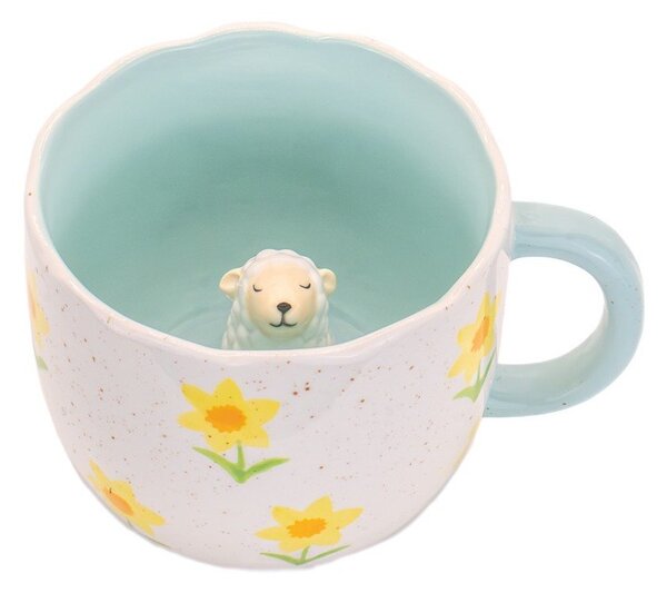Modrý/krémový porcelánový hrnček 350 ml Surprise Sheep – Sass & Belle
