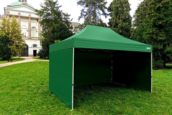 BRIMO Nožnicový stánok 3x4,5m - bez 3 stien - Čierna