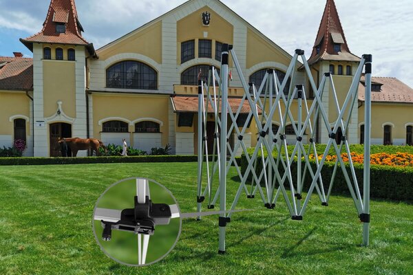 BRIMO Rozkladací stan 2x3m - s 3 stenami - Biela