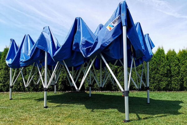 BRIMO Nožnicový stan 3x6m - s 3 stenami - Béžová