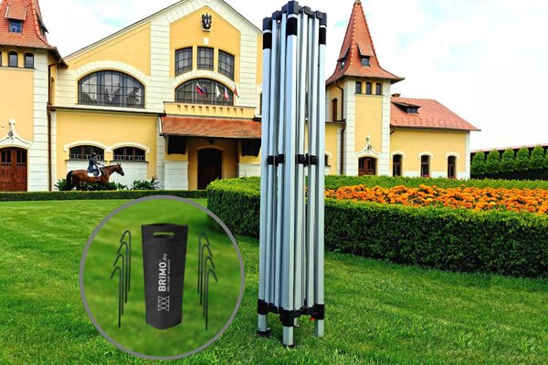 BRIMO Rozkladací altánok 3x4,5m - s 3 stenami - Biela
