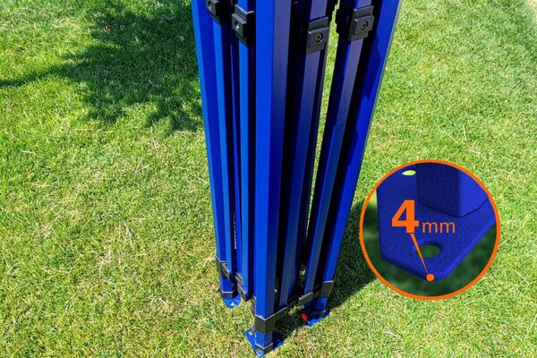 BRIMO Altánok 3x3m - s 3 stenami - Čierna