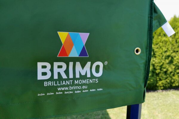 BRIMO Nožnicový stánok skladací 2x3m - s 3 stenami - Béžová