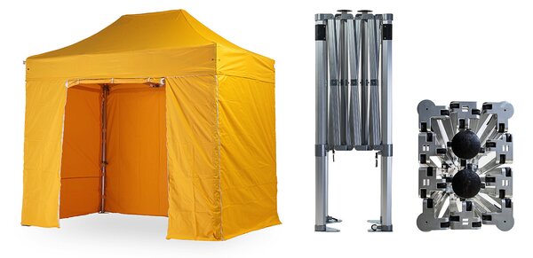 Nožnicový párty stan 2x3 m TENTino BIG HEXAGON EXTREME Farba opláštenia: 4A - ŽLTÁ