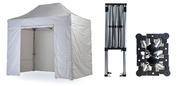 Nožnicový párty stan 2x3 m TENTino SMALL HEXAGON Farba opláštenia: 10B - SVETLO HNEDÁ