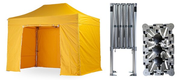 Nožnicový párty stan 2x4 m TENTino BIG HEXAGON Farba opláštenia: 10B - SVETLO HNEDÁ