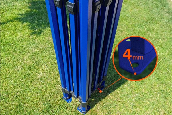 BRIMO Nožnicový stan 3x4,5m - s 3 stenami - Modrá