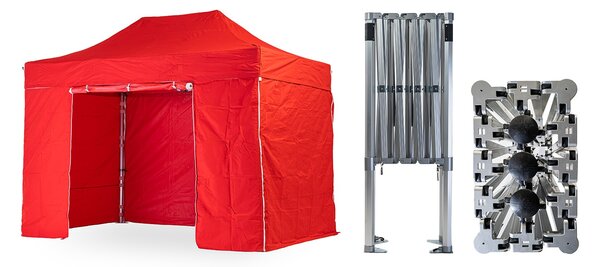 Nožnicový párty stan 2x4 m TENTino BIG HEXAGON Farba opláštenia: 10B - SVETLO HNEDÁ