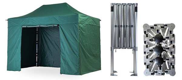 Nožnicový párty stan 2x4 m TENTino BIG HEXAGON Farba opláštenia: 10B - SVETLO HNEDÁ