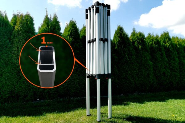BRIMO Rozkladací stan 2x3m - s 3 stenami - Biela